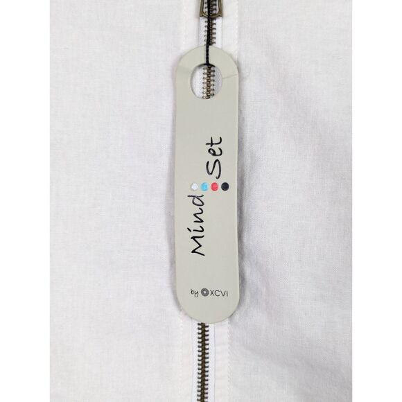 MIND SET XCVI Linen-Cotton Zip-Front Shacket Coastal Beachy Lagenlook Small NWT - Picture 7 of 7